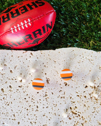 Greater Western Sydney (GWS AFL/AFLW) Football Studs Luna + Mae