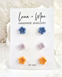 Trio Flower Stud Pack #6