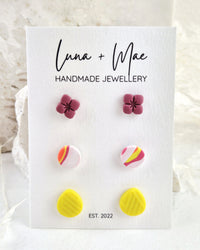Trio Flower Stud Pack #7