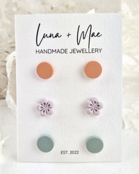 Trio Flower Stud Pack #4