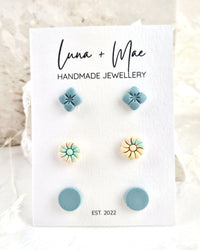 Trio Flower Stud Pack #3