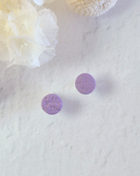 Tiny Purple Flower Stud Earrings