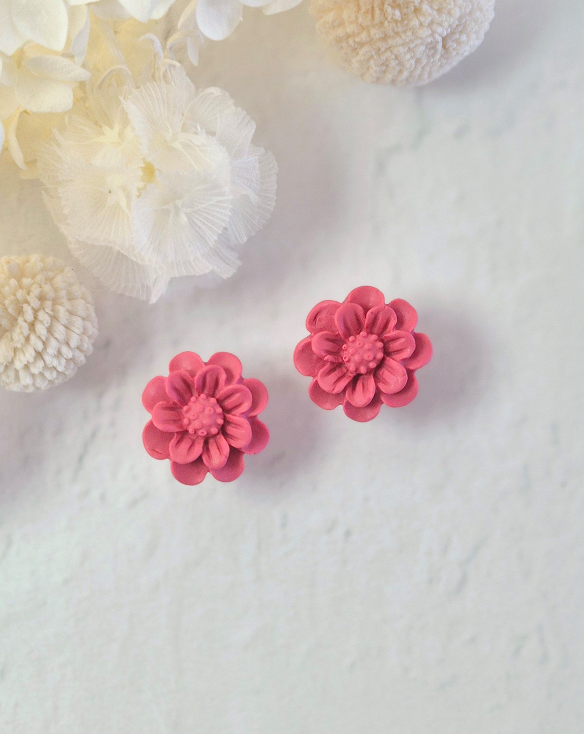 Flower Blush Pink Stud Earrings