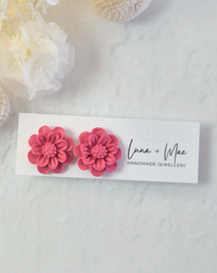 Flower Blush Pink Stud Earrings