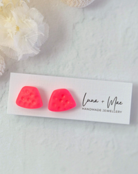 Teacher Neon Pink Stud Earrings